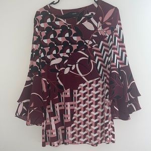 Alfani bell ruffled sleeve top